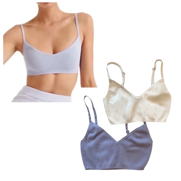 Aritzia/Sunday Best Pose Knit Bra Tops x2 - Picture 1 of 5